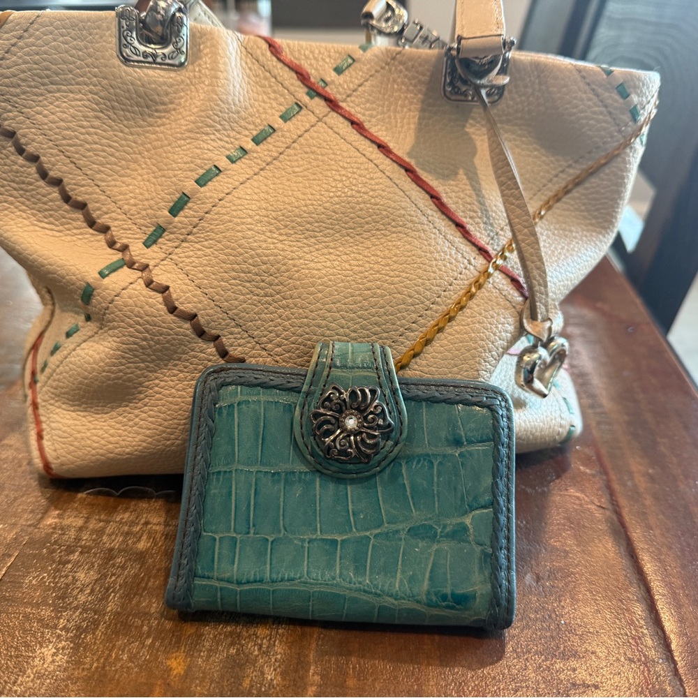 Brighton Multicolor Striped Interior Bag with Brighton wallet